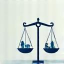 Balanced scale icon representing excellent work-life balance